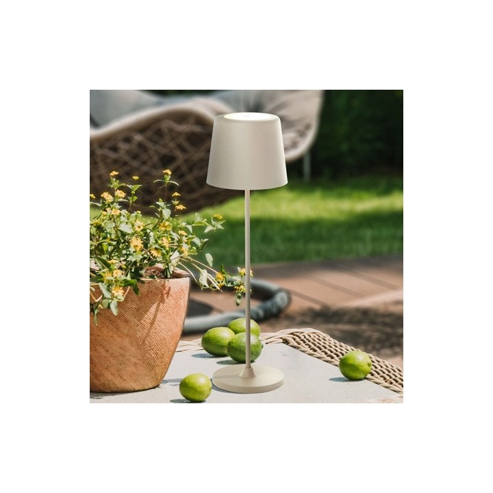 Brilliant - Kaami - Lampe de table extérieur-intérieur LED - 2W - 3000K - beige - Réf : G9093909