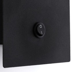 Brilliant - Ayr - Applique murale 1 flamme - 18W - douille E14 - Noir - Réf : 4241106