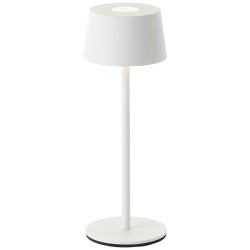 Brilliant - Jona - Lampe de table extérieur-intérieur sans fil LED - 25cm blanche - 3000K - 2W - Réf : G4090005