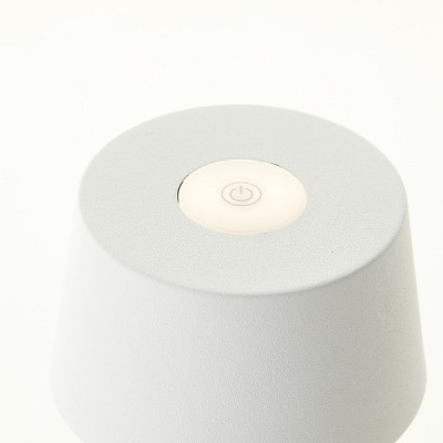Brilliant - Jona - Lampe de table extérieur-intérieur sans fil LED - 25cm blanche - 3000K - 2W - Réf : G4090005