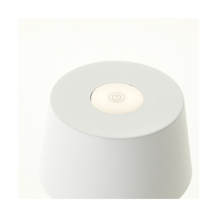 Brilliant - Jona - Lampe de table extérieur-intérieur sans fil LED - 25cm blanche - 3000K - 2W - Réf : G4090005