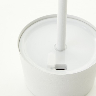 Brilliant - Jona - Lampe de table extérieur-intérieur sans fil LED - 25cm blanche - 3000K - 2W - Réf : G4090005