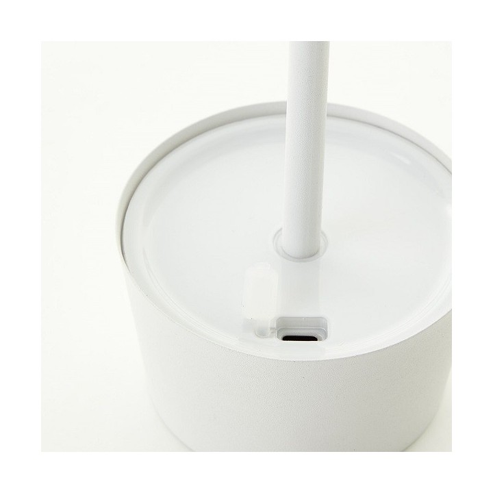 Brilliant - Jona - Lampe de table extérieur-intérieur sans fil LED - 25cm blanche - 3000K - 2W - Réf : G4090005