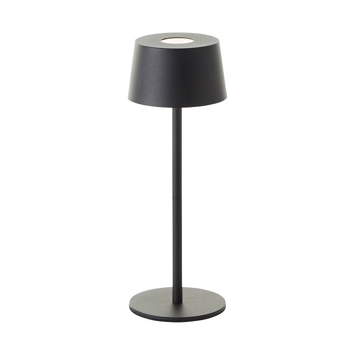 Brilliant - Jona - Lampe de table extérieur-intérieur sans fil LED - 25cm noire - 3000K - 2W - Réf : G4090006