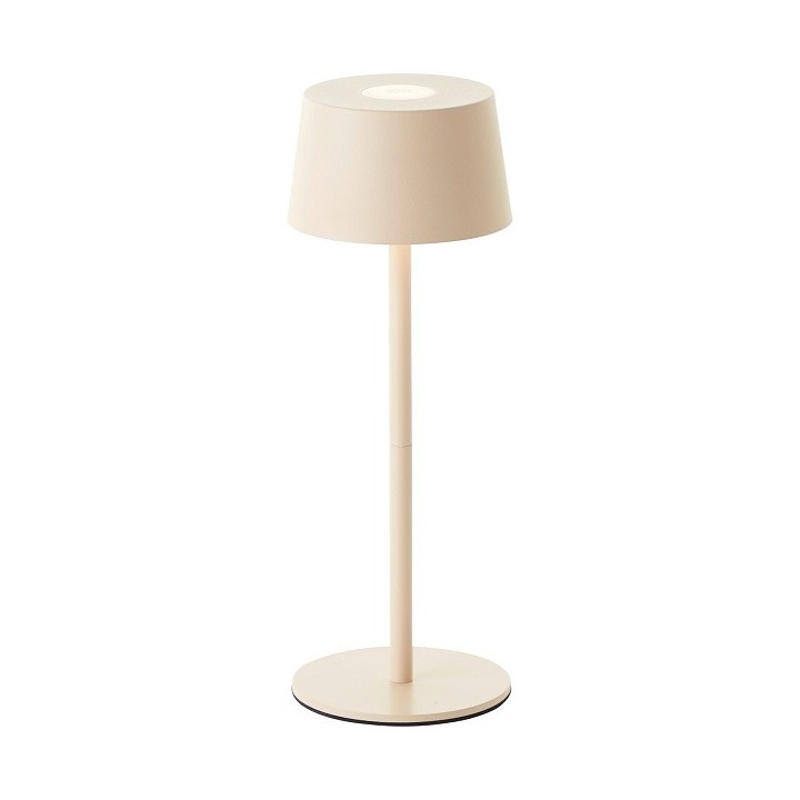 Brilliant - Jona - Lampe de table extérieur-intérieur sans fil LED - 25cm beige - 3000K - 2W - Réf : G4090009