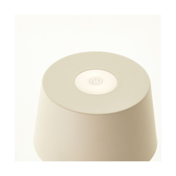 Brilliant - Jona - Lampe de table extérieur-intérieur sans fil LED - 25cm beige - 3000K - 2W - Réf : G4090009