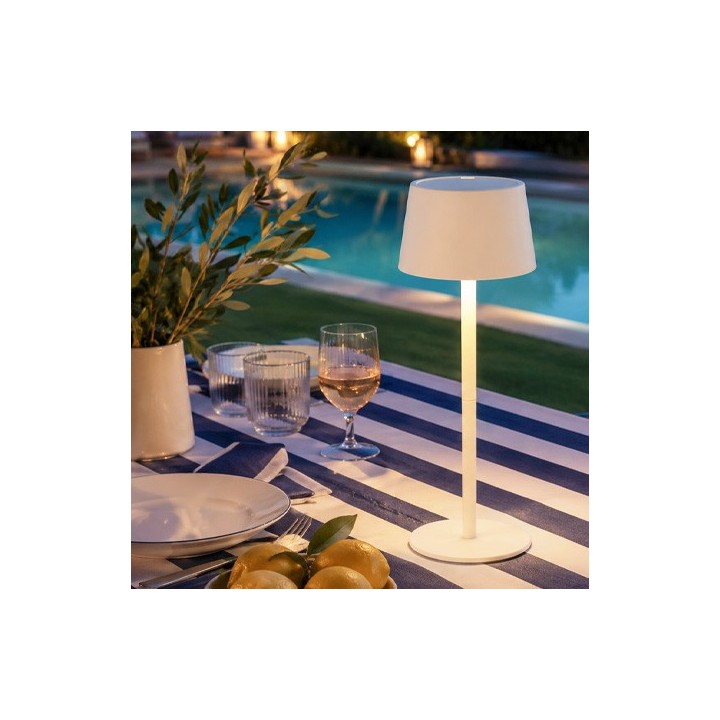 Brilliant - Viani - Lampe de table extérieur-intérieur LED - 2W - 3000K - blanc - Réf : G4090505