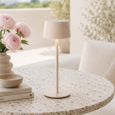 Brilliant - Viani - Lampe de table extérieur-intérieur LED - 2W - 3000K - beige - Réf : G4090509