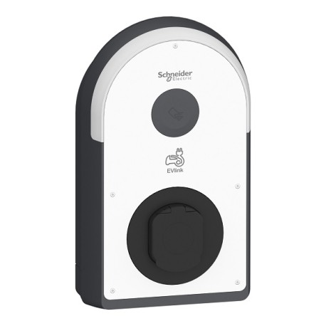 Schneider - EVlink Pro AC - Borne de recharge 22kW triphasée - 1 prise T2S - Différentiel type A – RDC-DD 6 mA - Réf: EVB3S22N4A