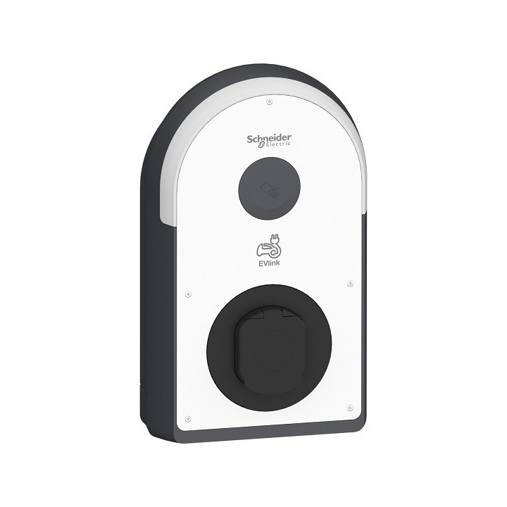 Schneider - EVlink Pro AC - Borne de recharge 22kW triphasée - 1 prise T2S - Différentiel type A – RDC-DD 6 mA - Réf: EVB3S22N4A