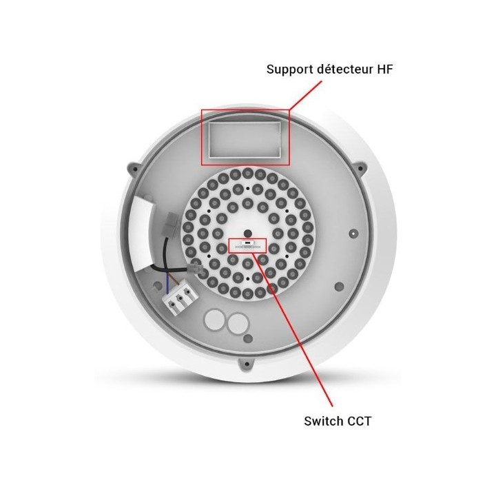 Miidex Lighting - Hublot LED Blanc - Ø300 - 15W CCT - Garantie 5 ans - Réf : 101091