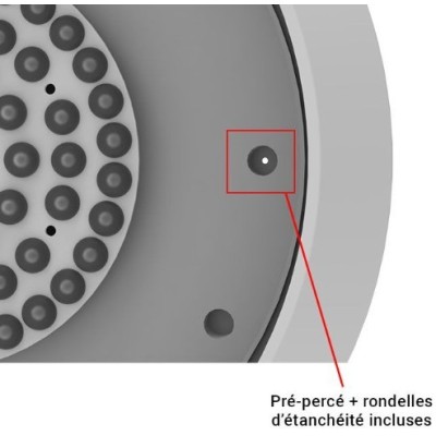 Miidex Lighting - Hublot LED Blanc - Ø300 - 15W CCT - Garantie 5 ans - Réf : 101091