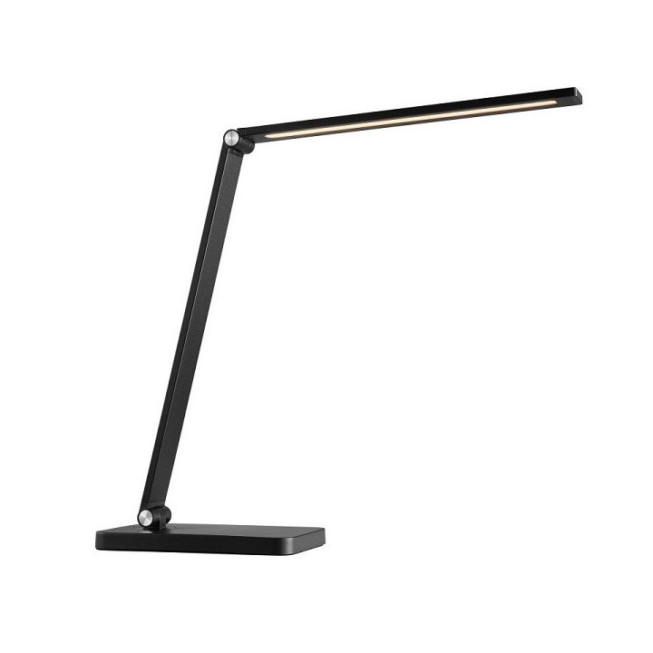 Brilliant - Lomina - Lampe de table noire - CCT - Variateur de lumière - Port USB A - Réf : G6021006