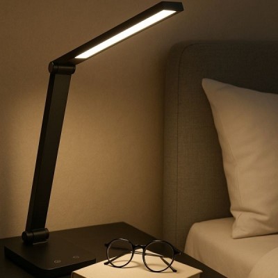 Brilliant - Lomina - Lampe de table noire - 6W - Variateur de lumière - 3000/6500K - Réf : G6021006