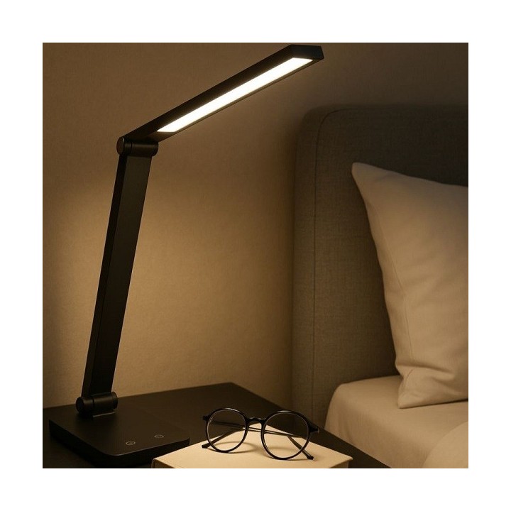 Brilliant - Lomina - Lampe de table noire - 6W - Variateur de lumière - 3000/6500K - Réf : G6021006