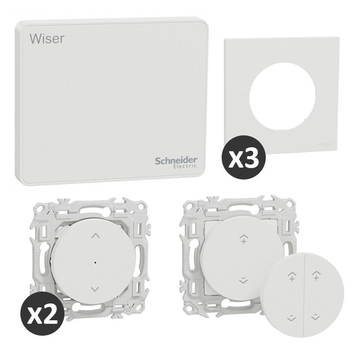 Schneider - Wiser - Kit centralisation volets roulants : commandes groupées programmables - Réf : S670131