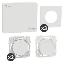 Schneider - Wiser - Kit simulation de présence pour plus de sérénité : automatise volets et éclairage - Réf : CCT520801SP