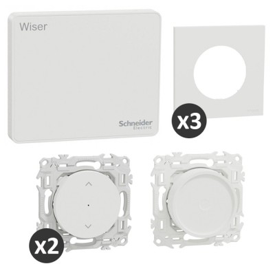 Schneider - Wiser - Kit simulation de présence pour plus de sérénité : automatise volets et éclairage - Réf : CCT520801SP