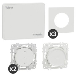 Schneider - Wiser - Kit simulation de présence pour plus de sérénité : automatise volets et éclairage - Réf : CCT520801SP