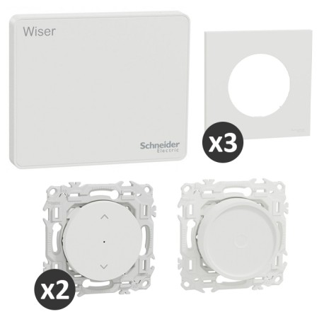 Schneider - Wiser - Kit simulation de présence pour plus de sérénité : automatise volets et éclairage - Réf : CCT520801SP