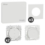 Schneider - Wiser - Kit simulation de présence pour plus de sérénité : automatise volets et éclairage - Réf : CCT520801SP
