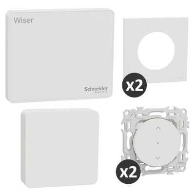 Schneider - Wiser - Kit volets roulants connecté avec capteurs température et humidité intégrés - Réf : S670131CE
