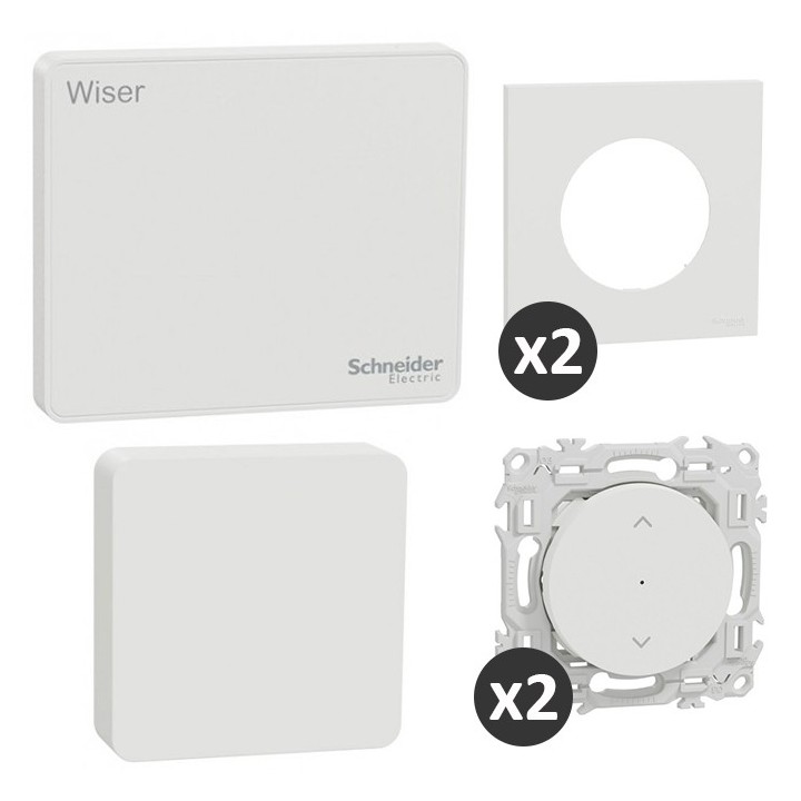 Schneider - Wiser - Kit volets roulants connecté avec capteurs température et humidité intégrés - Réf : S670131CE
