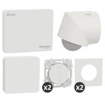 Schneider - Wiser - Kit volets roulants connecté avec capteurs température et humidité intégrés - Réf : S670131CE