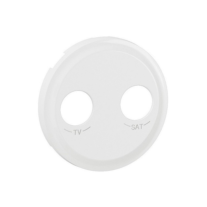 Legrand Céliane - Enjoliveur pour prise TV-SAT étoile blindée - Blanc - Réf : CB0392