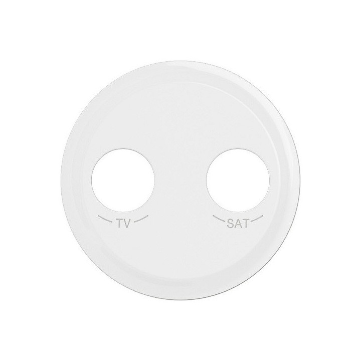 Legrand Céliane - Enjoliveur pour prise TV-SAT étoile blindée - Blanc - Réf : CB0392