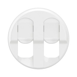 Legrand Céliane - Enjoliveur pour prise double informatique RJ45 - Blanc - Réf : CB2346