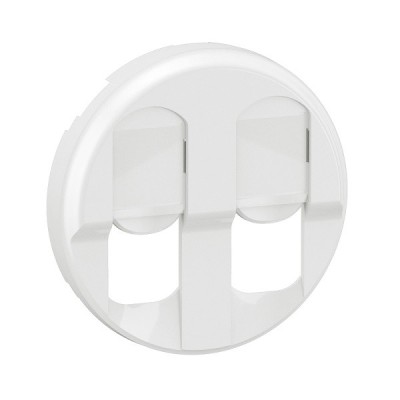 Legrand Céliane - Enjoliveur pour prise double informatique RJ45 - Blanc - Réf : CB2346