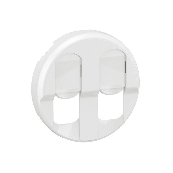 Legrand Céliane - Enjoliveur pour prise double informatique RJ45 - Blanc - Réf : CB2346