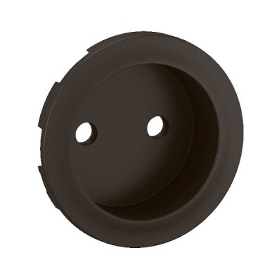 Legrand Céliane - Enjoliveur pour prise de courant fort à puit 2P - Noir - Réf : CN0110