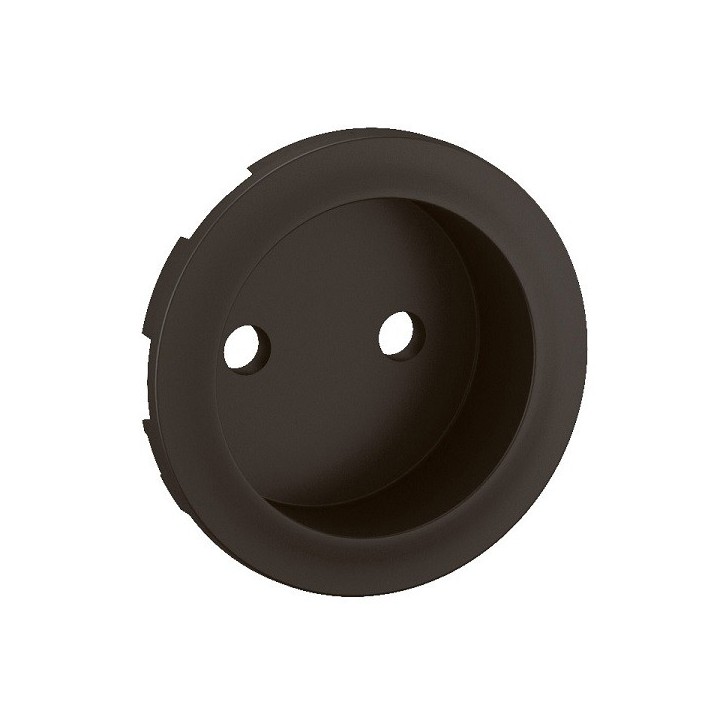 Legrand Céliane - Enjoliveur pour prise de courant fort à puit 2P - Noir - Réf : CN0110