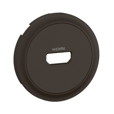 Legrand Céliane - Enjoliveur pour prise audio vidéo HDMI 2.0 Type-A préconnectorisée - Noir - Réf : CN0314