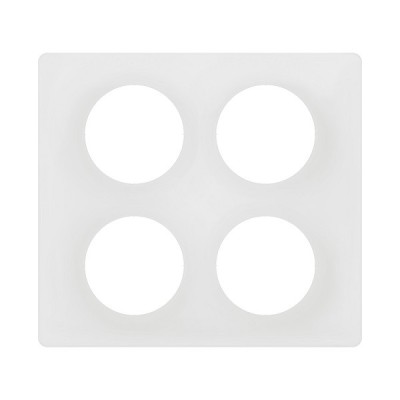 Legrand Céliane - Plaque de finition Blanc Emaillé - 2x2 postes - Réf : CP0009
