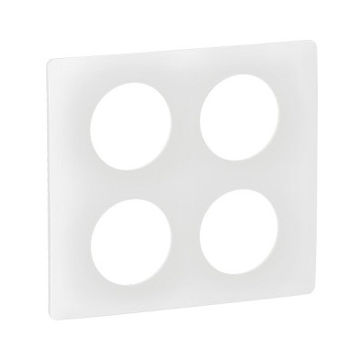 Legrand Céliane - Plaque de finition Blanc Emaillé - 2x2 postes - Réf : CP0009