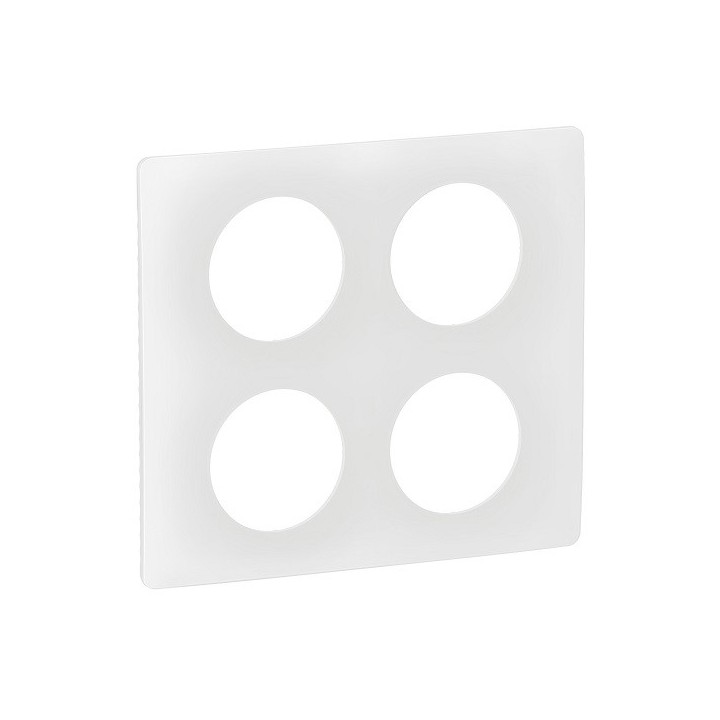 Legrand Céliane - Plaque de finition Blanc Emaillé - 2x2 postes - Réf : CP0009