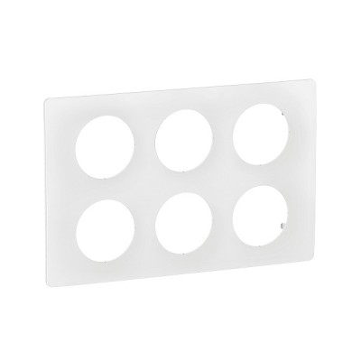 Legrand Céliane - Plaque de finition Blanc Emaillé - 2x3 postes - Réf : CP0010