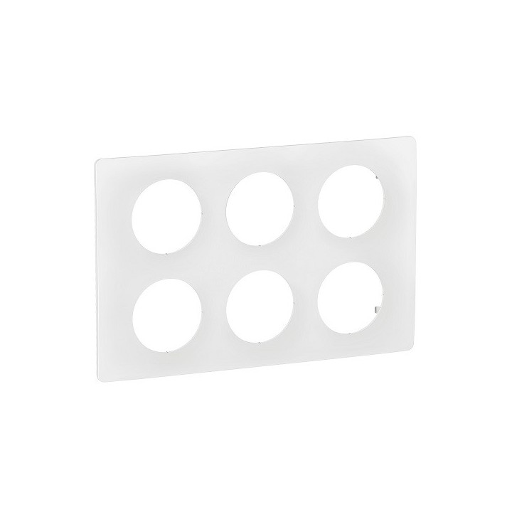 Legrand Céliane - Plaque de finition Blanc Emaillé - 2x3 postes - Réf : CP0010