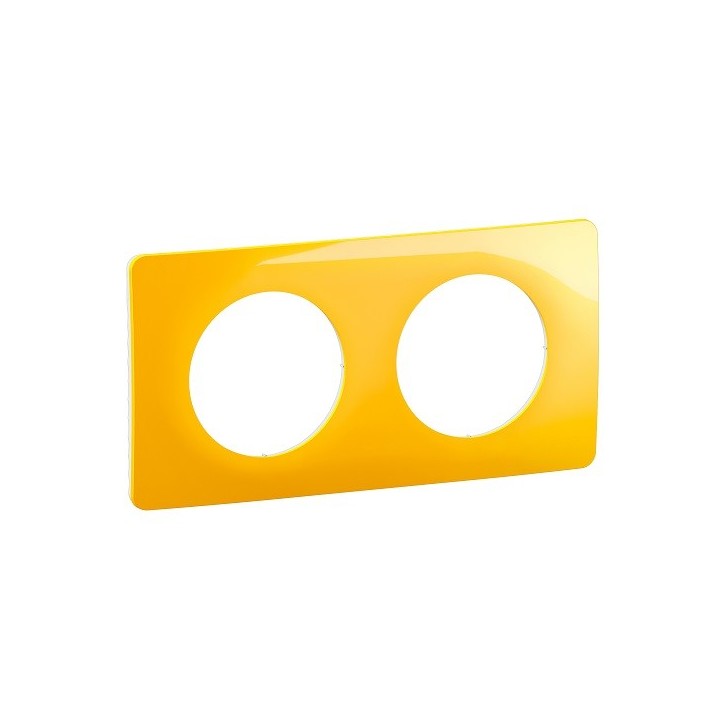 Legrand Céliane - Plaque de finition Jaune Safran - 2 postes - Réf : CP0402