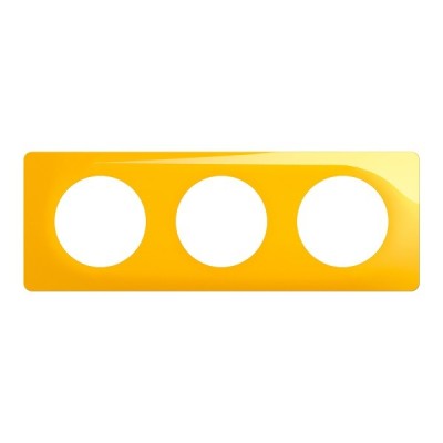 Legrand Céliane - Plaque de finition Jaune Safran - 3 postes - Réf : CP0403