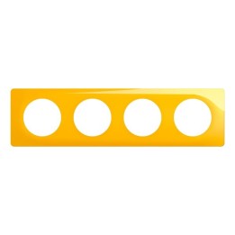 Legrand Céliane - Plaque de finition Jaune Safran - 4 postes - Réf : CP0404