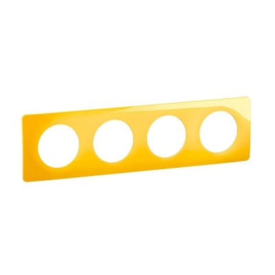 Legrand Céliane - Plaque de finition Jaune Safran - 4 postes - Réf : CP0404