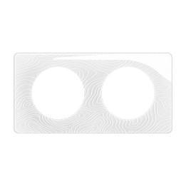 Legrand Céliane - Plaque de finition Blanc Relief - 2 postes - Réf : CP0602