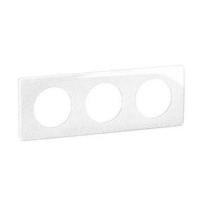 Legrand Céliane - Plaque de finition Blanc Relief - 3 postes - Réf : CP0603