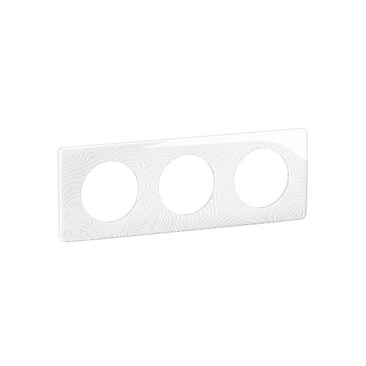 Legrand Céliane - Plaque de finition Blanc Relief - 3 postes - Réf : CP0603
