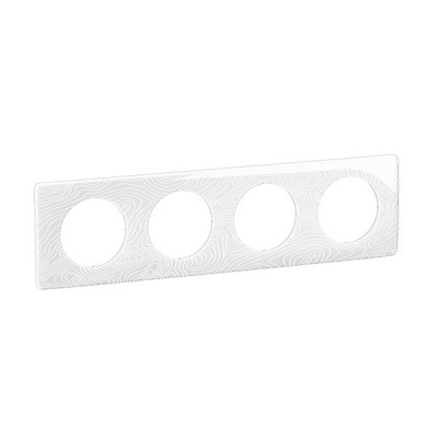 Legrand Céliane - Plaque de finition Blanc Relief - 4 postes - Réf : CP0604