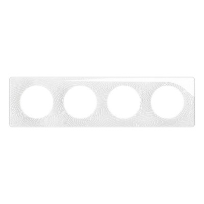 Legrand Céliane - Plaque de finition Blanc Relief - 4 postes - Réf : CP0604
